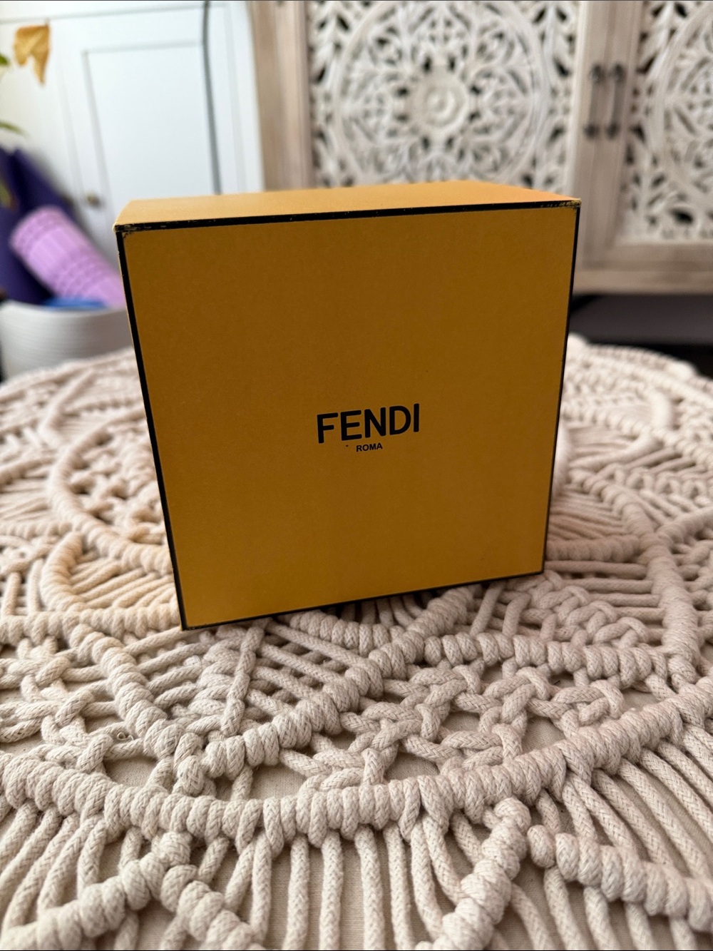 Fendi Yellow Box with Black Trim